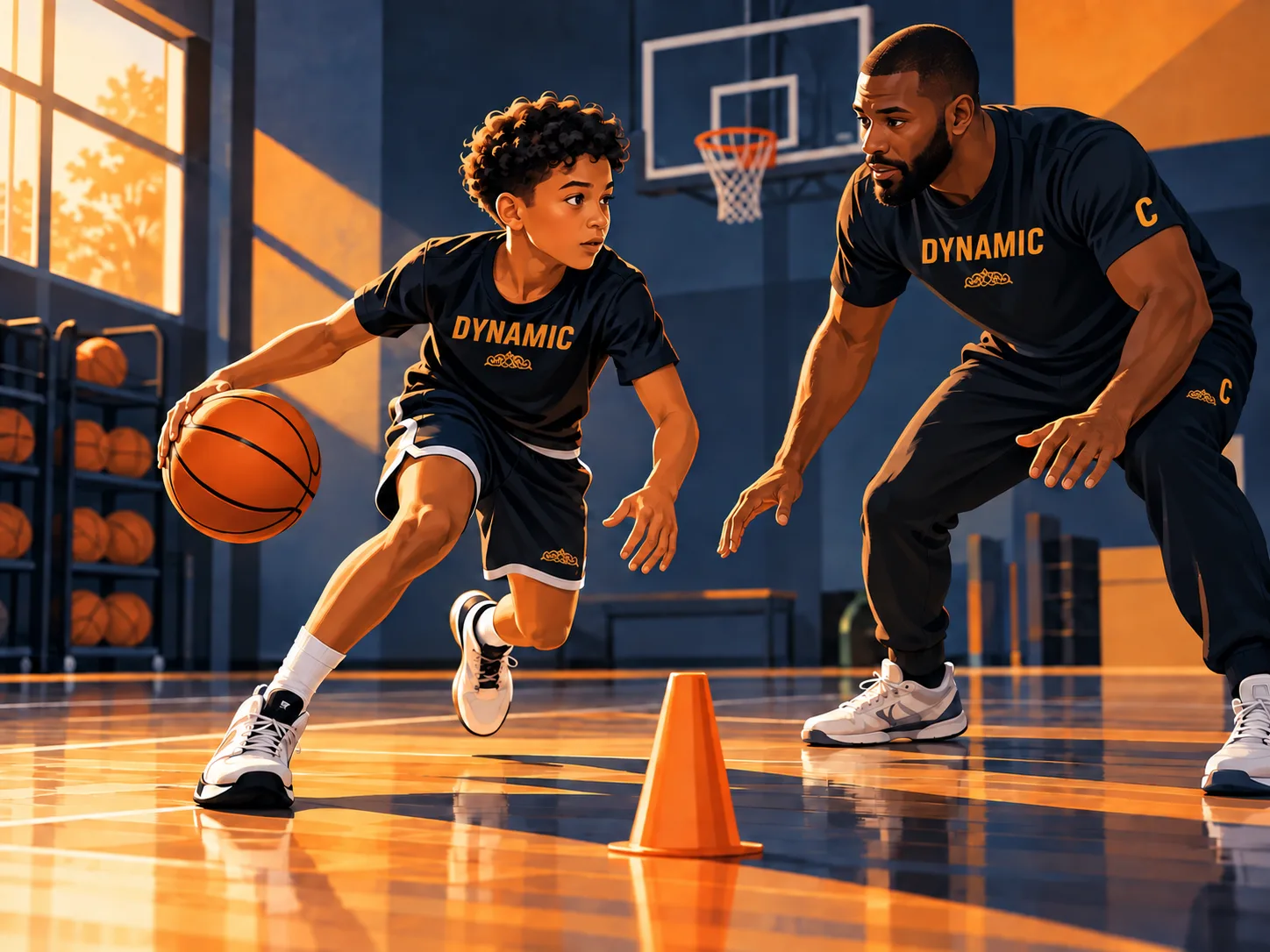 Basketball training session